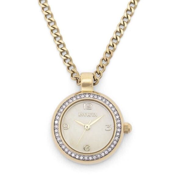 Invicta Mini 22.5mm Angel Women’s Watch Necklace Mother Of Pearl Dial $199 MSRP - Picture 11 of 14